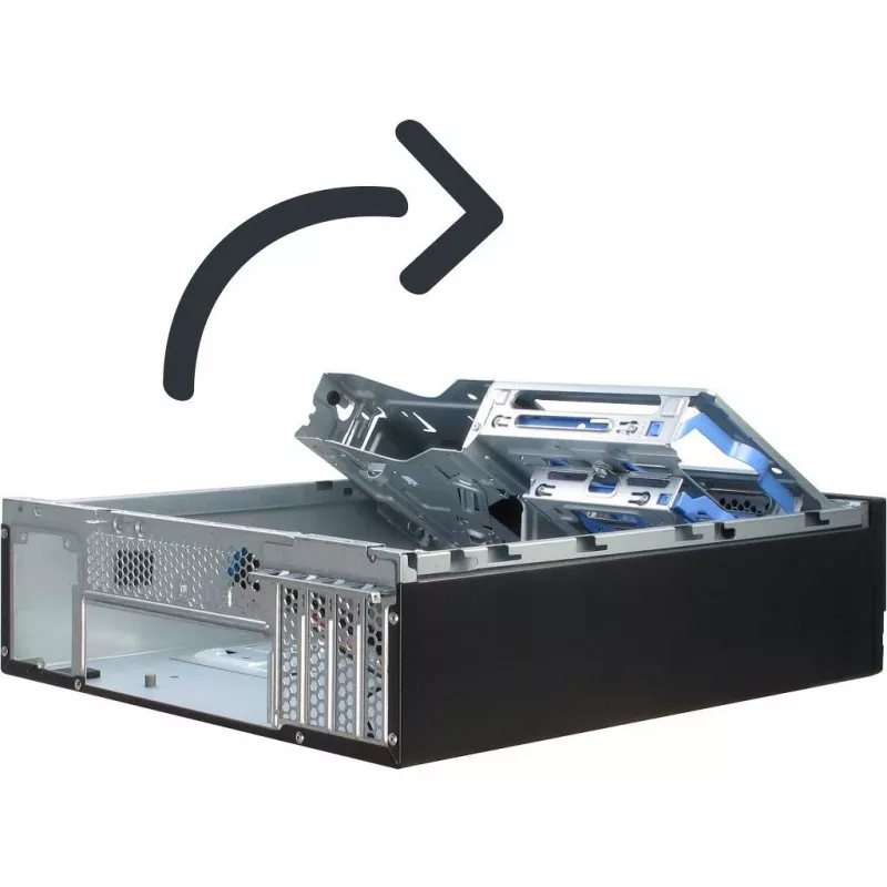Inter-Tech IT-503 - SFF - Mini-ATX - senza alimentatore (TFX12V) - nero opaco - USB/audio (88881270)