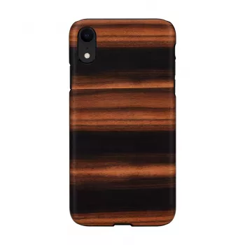 Custodia per smartphone man and wood per iPhone XR — nero ebano, guscio rigido protettivo