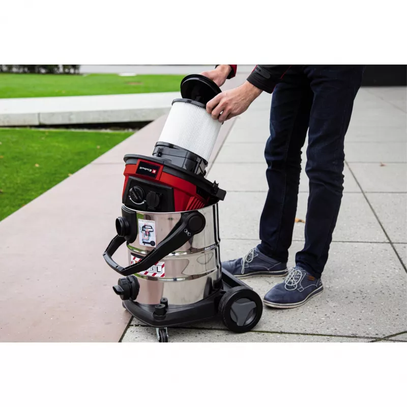 Einhell 2351126 filtro a pieghe per aspiratori solidi e liquidi, classe di polvere L