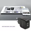 Caricatore da interno AC QOLTEC 50186 per smartphone e tablet, 5 V 3.4 A, 17 W, 2× USB, nero