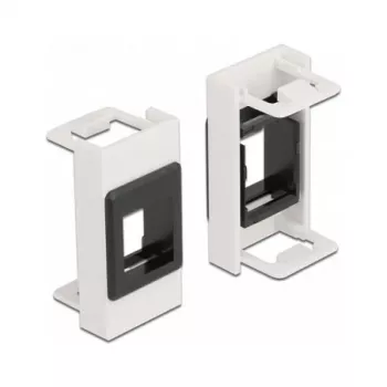 Supporto keystone DeLOCK Easy 45 moduli 22,5 x 45 mm bianco nero