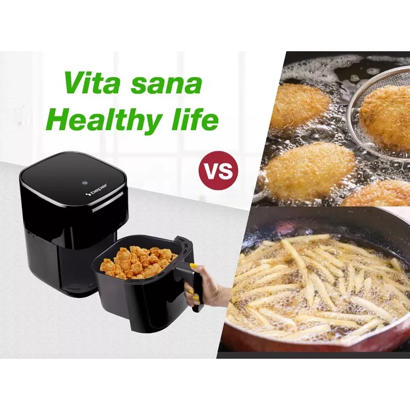 Friggitrice ad aria Beper P101FRI051 5 L 1400 W nera