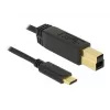 Cavo USB DeLOCK 83675 USB 3.2 Gen 2 1 m USB C USB B nero