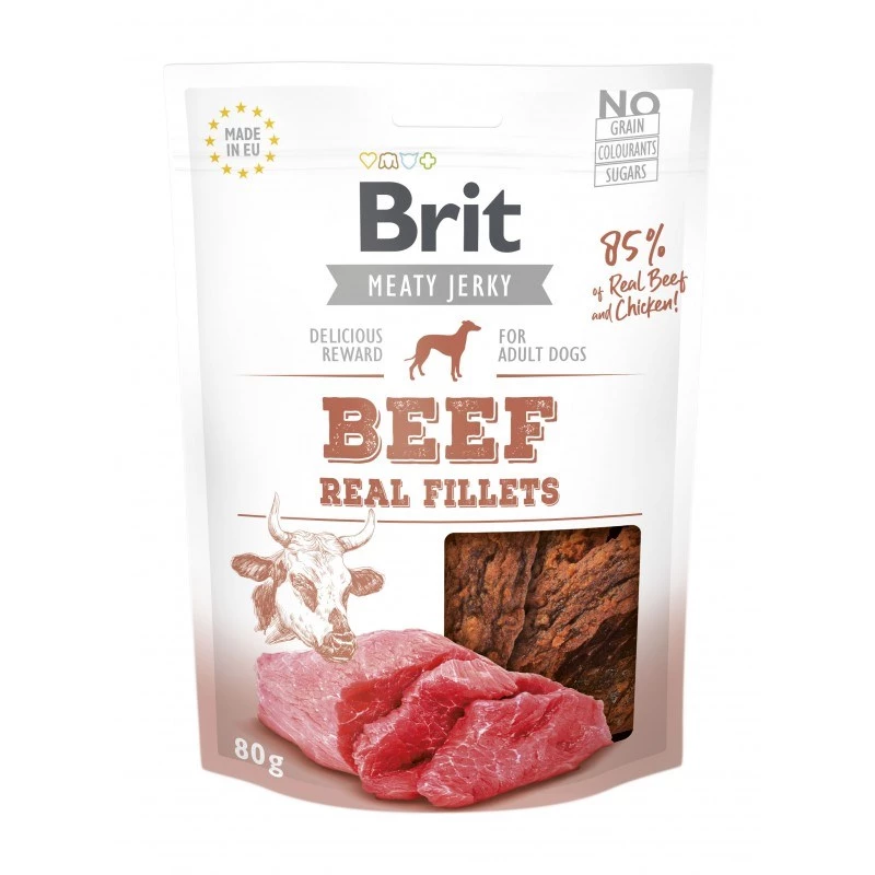 BRIT Meaty Jerky Beef Fillets - snack per cani - 200 g