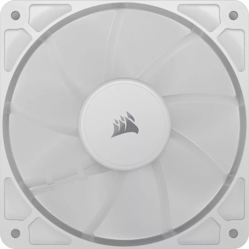 Corsair RS120 CO-9050192-WW ventola PWM per case da 120 mm, 420–2100 RPM, confezione singola, bianca