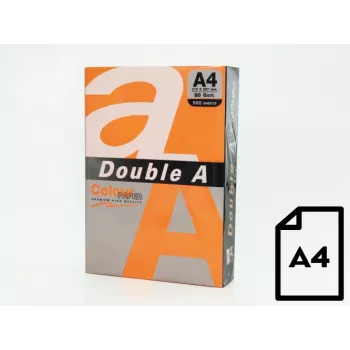 Carta colorata Double A, 80g, A4, 500 fogli, zafferano