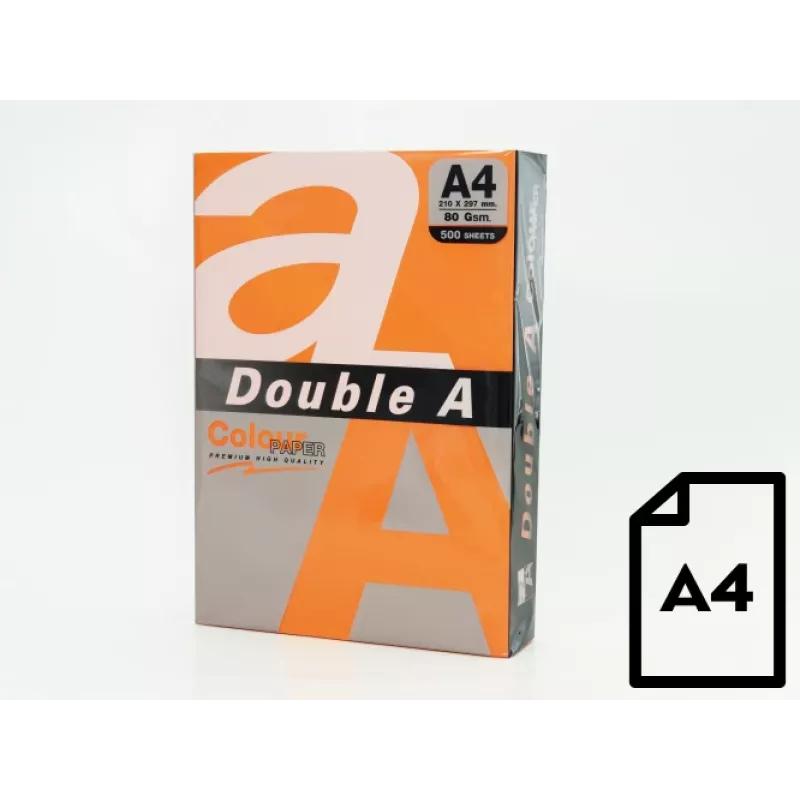 Carta colorata Double A, 80g, A4, 500 fogli, zafferano