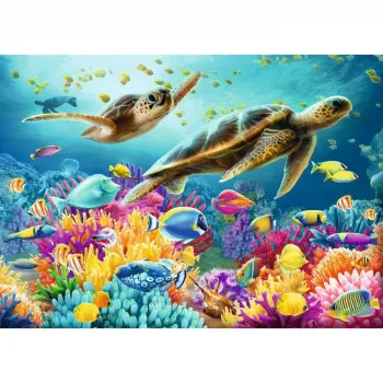 Puzzle Ravensburger Mondo sottomarino blu 1000 pezzi, ragazzi/adulti, formato standard