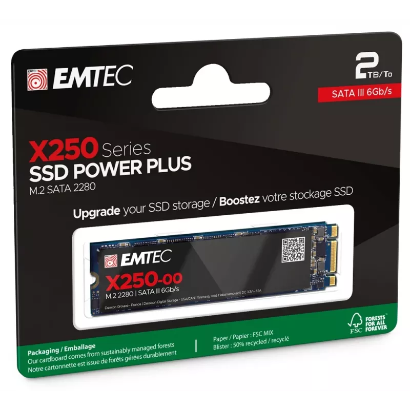 SSD Emtec X250 2 TB M.2 Serial ATA III 3D NAND