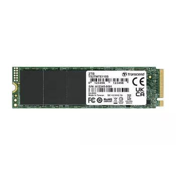 Transcend 115S - SSD - 2TB - interno - M.2 2280 (doppia faccia) - PCIe 3.0 x4 (NVMe) (TS2TMTE115S)