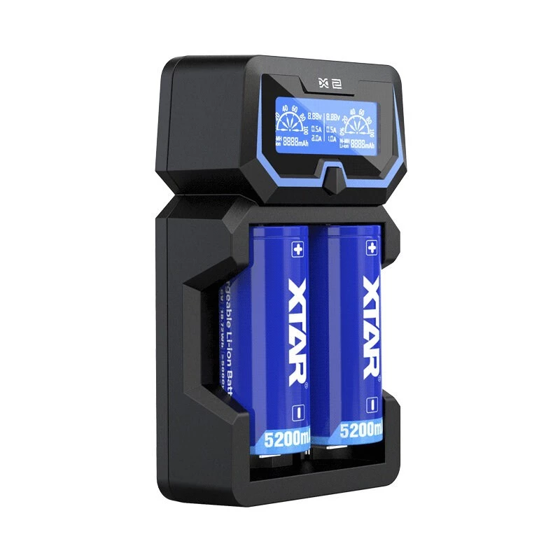 Caricabatterie XTAR X2 per Li-Ion 18650