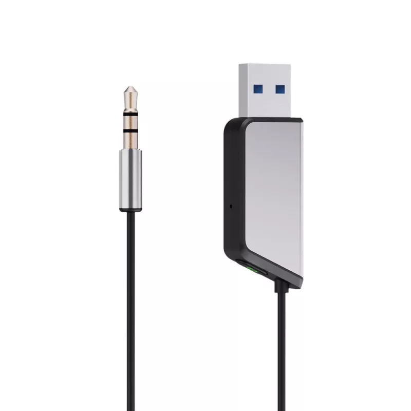 Savio TR-16 Trasmettitore adattatore AUX con funzione vivavoce, Bluetooth 5.3, Google Assistant/Siri