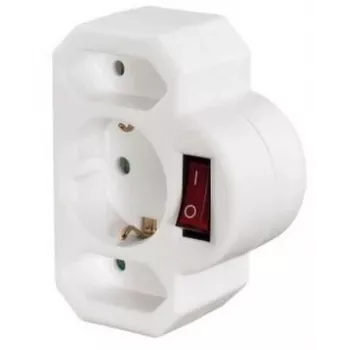 Adattatore spina Hama 00108846 tipo F universale bianco