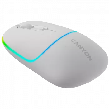 Canyon MW-22 CNS-CMSW22SW mouse – 2-in-1 Bluetooth/2,4 GHz – ottico – 800/1200/1600 DPI – 4 tasti – illuminazione RGB – ricaricabile – bianco neve
