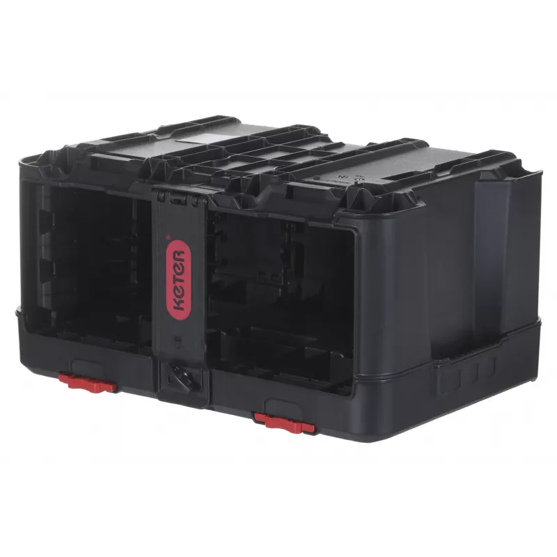 Cassetta per utensili KETER Stack'N'Roll (17210831/253380) con 3 organizer nero