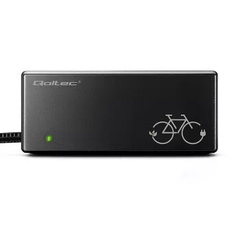 Caricabatterie per e-bike QOLTEC 36V–42V 2A con connettore GX12 3 pin