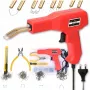 Set saldatore per plastica / saldatore a stilo Extralink con 200 graffette