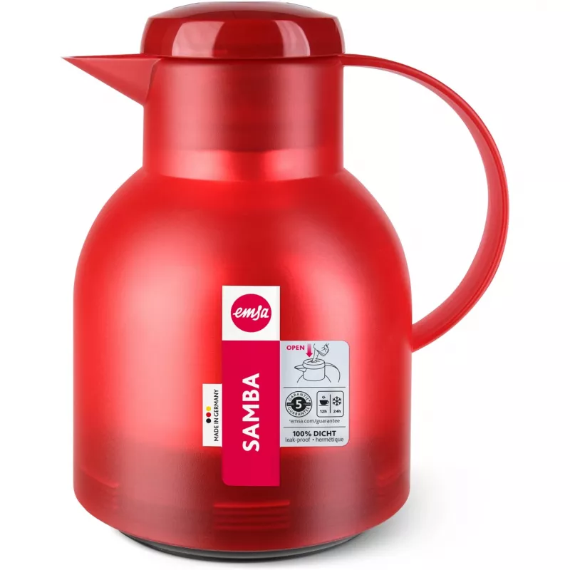 EMSA 504232 Caraffa/brocca/bottiglia rosso, trasparente