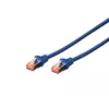DIGITUS Cavo patch CAT6 S/FTP, 0,25 m, blu, confezione da 10