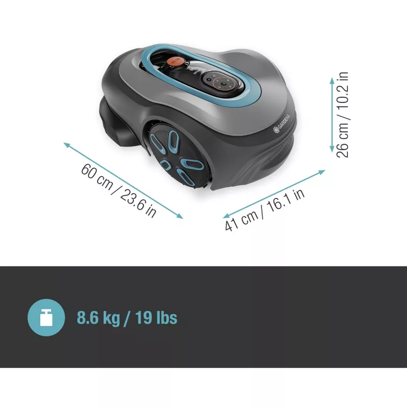 Robot tagliaerba Gardena smart SILENO pro batteria ricaricabile 600 m² 16 cm