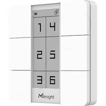 Pulsante scenario wireless Milesight WS156-868M display E-Ink LoRaWAN, 868 MHz
