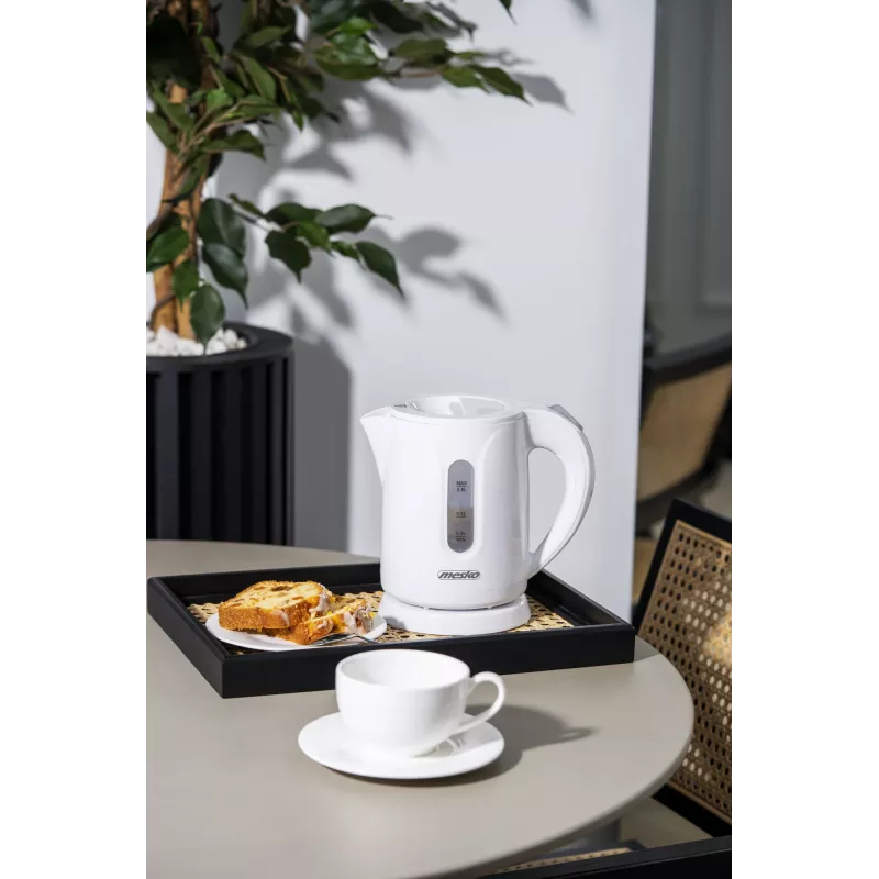 Bollitore Mesko | MS 1376 | Elettrico | 850 W | 0,8 L | Plastica | Base rotante 360° | Bianco
