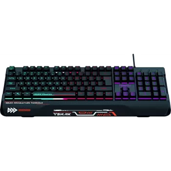Rebeltec SHARK tastiera gaming a dimensioni standard, RGB, poggiapolsi integrato, impermeabile
