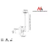 Maclean MC-504A S Supporto da soffitto regolabile 23-42 30kg
