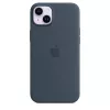 Custodia in silicone Cover Apple iPhone 14 Plus MagSafe Storm Blue
