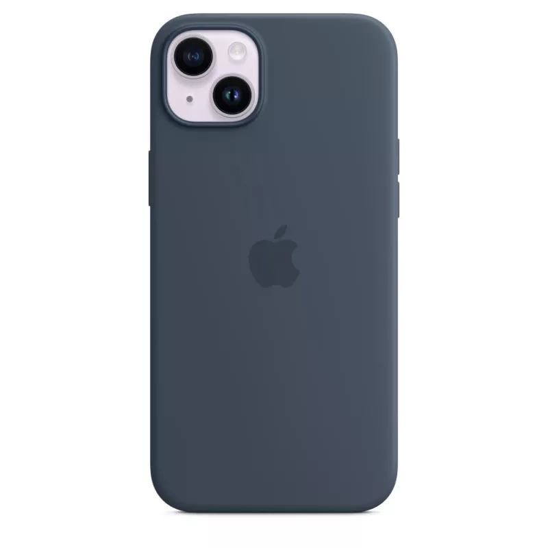 Custodia in silicone Cover Apple iPhone 14 Plus MagSafe Storm Blue