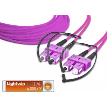 Lightwin LDP-50 SC-SC 3.0 OM4 Cavo in fibra ottica 3 m magenta (LDP-50 SC-SC 3.0 OM4)