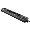 Protezione da sovratensione Qoltec 50112 nero 6 prese AC 230V 3m
