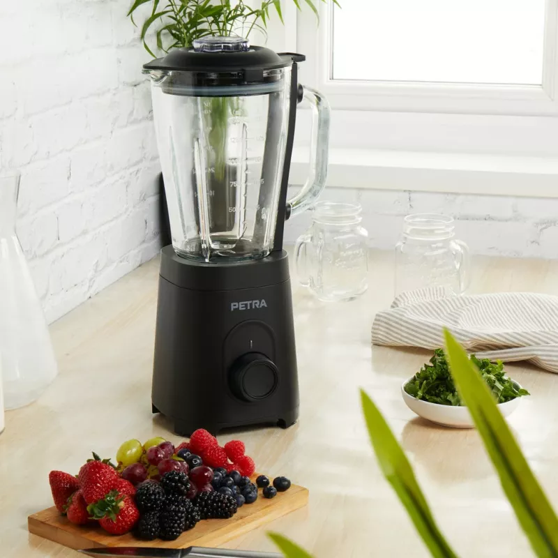 Contenitore mixer in vetro Petra PT5531MBLKVDE nero
