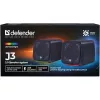 Defender J3 2.0 altoparlanti per PC, 6 W, LED, alimentazione USB, AUX, 90–20000 Hz, neri
