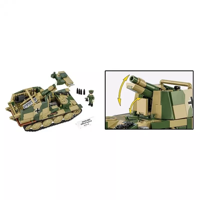Kit di costruzione Cobi SD.KFZ.138/1 Grille, 720 pezzi, modello da esposizione