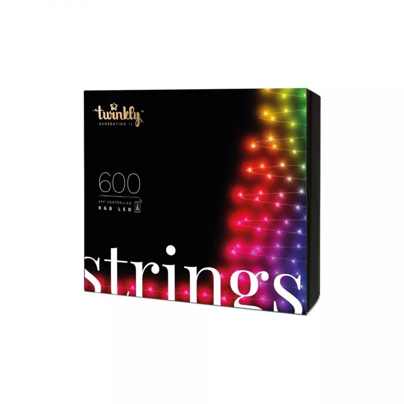 TWINKLY Strings 600 (TWS600STP-BEU) luci intelligenti per albero di Natale 600 LED RGB 48 m