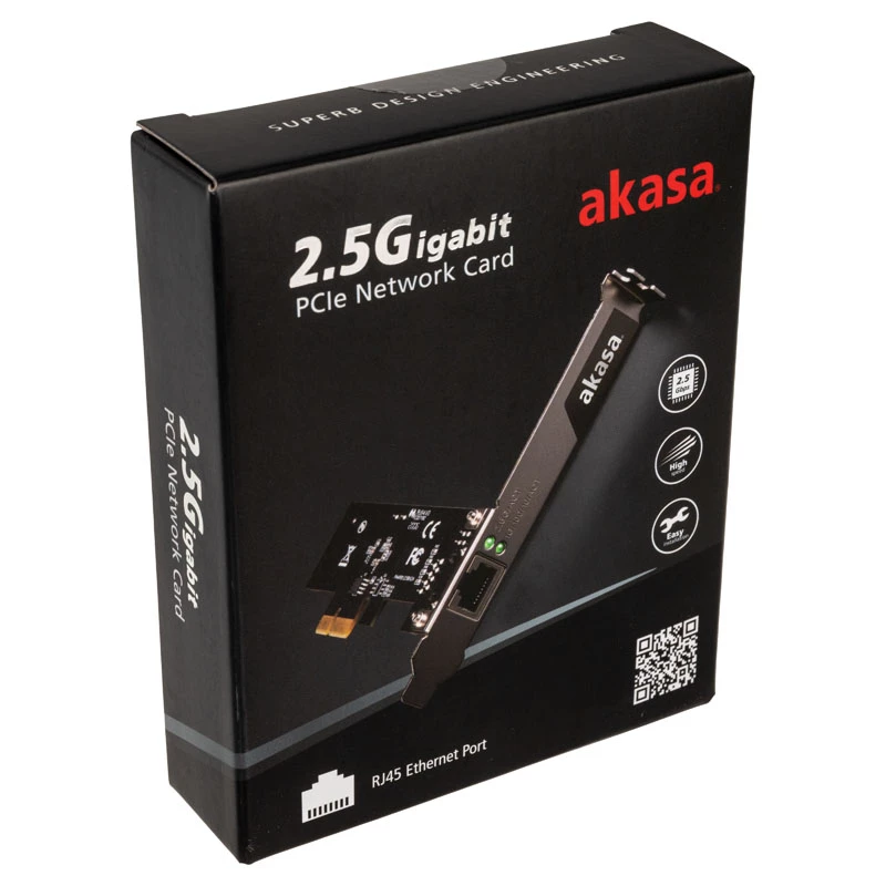 Akasa AK-PCCE25-01 - Interno - Con filo - PCI Express - Ethernet - 2500 Mbit/s