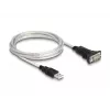 DeLOCK 63465 Adattatore da USB 2.0 Type-A a seriale RS-422/485, morsettiera a 6 pin, 1,8 m, nero/trasparente