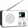 Radio internet TECHNISAT VIOLA 2 C IR — sintonizzatore analogico e digitale, DAB+/FM, Wi‑Fi, 3 W, TFT 2,4 pollici, 3,5 mm, nero/bianco