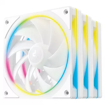 Ventola di raffreddamento per PC DeepCool FL12R SE 3in1 bianco — kit da 3 ventole, versione bianca