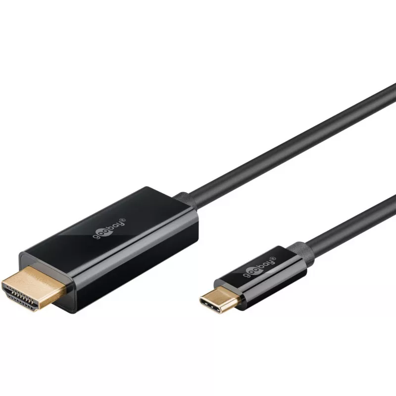 Cavo Goobay USB-C a HDMI 4K a 60 Hz 2 m nero – connettore maschio > HDMI (75697)