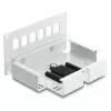 Patch panel DELOCK 6 porte per SC simplex o LC duplex, grigio in metallo, montaggio su guida DIN