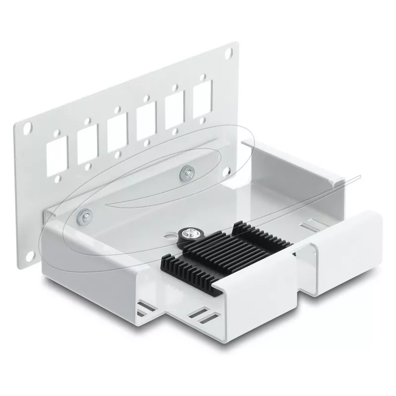 Patch panel DELOCK 6 porte per SC simplex o LC duplex, grigio in metallo, montaggio su guida DIN