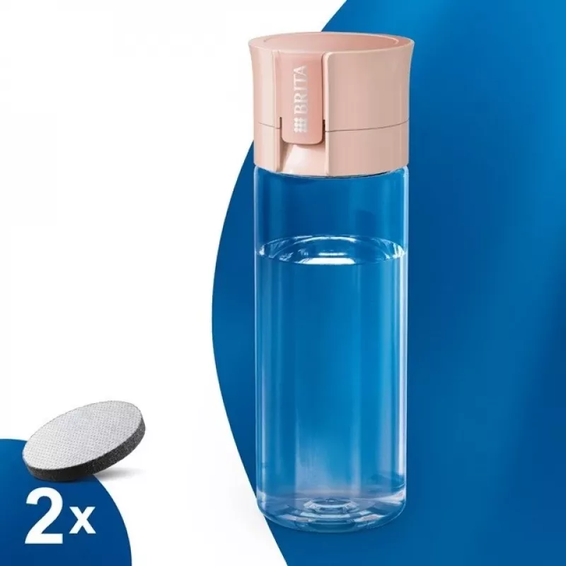 Bottiglia filtrante BRITA Vital Peach 600 ml con filtri BRITA MicroDisc (5 dischi)