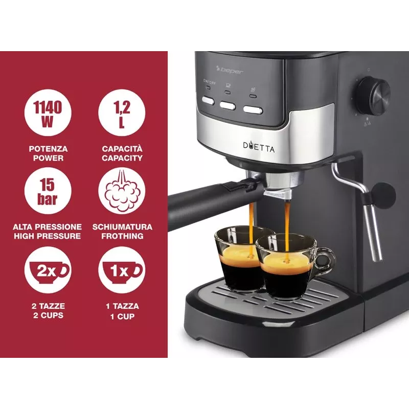 Macchina per caffè Beper 1,25L P101CAF100