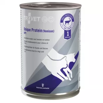 Cibo umido per cani TROVET UPV Unique Protein Venison 400 g — fonte proteica unica limitata