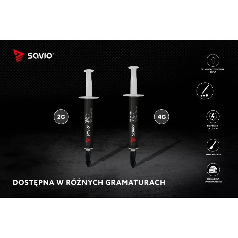 Pasta termica SAVIO TG-03 13,5 W/m·K, 2 g — pasta termica