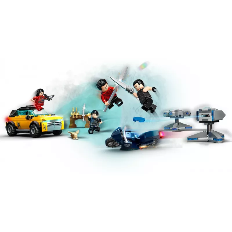 Set LEGO Marvel Escape from the Ten Rings 76176 con minifigure e veicoli