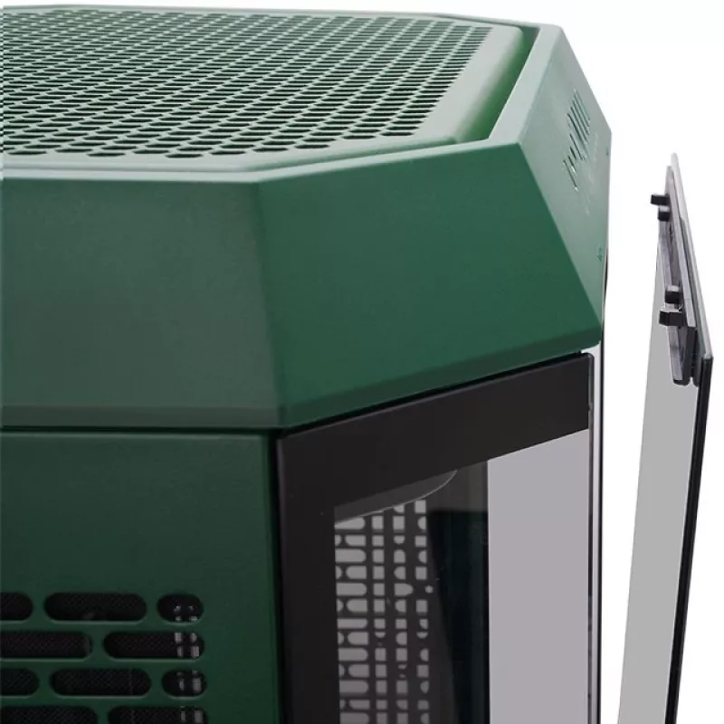 The Tower 600, case tower verde scuro, vetro temperato x 3