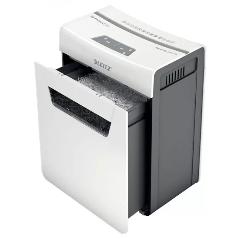 Distruggidocumenti Leitz IQ Protect Premium 8X P4, 4 x 40 mm, 14 L, 125 fogli, 55 dB, touch, 8 fogli
